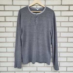 James Perse grey henley tee size 3 L